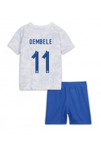 Fotbalové Dres Francie Ousmane Dembele #11 Dětské Venkovní Oblečení MS 2022 Krátký Rukáv (+ trenýrky)
